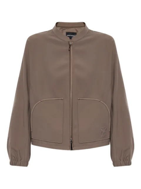 Emporio Armani embroidered-logo bomber jacket