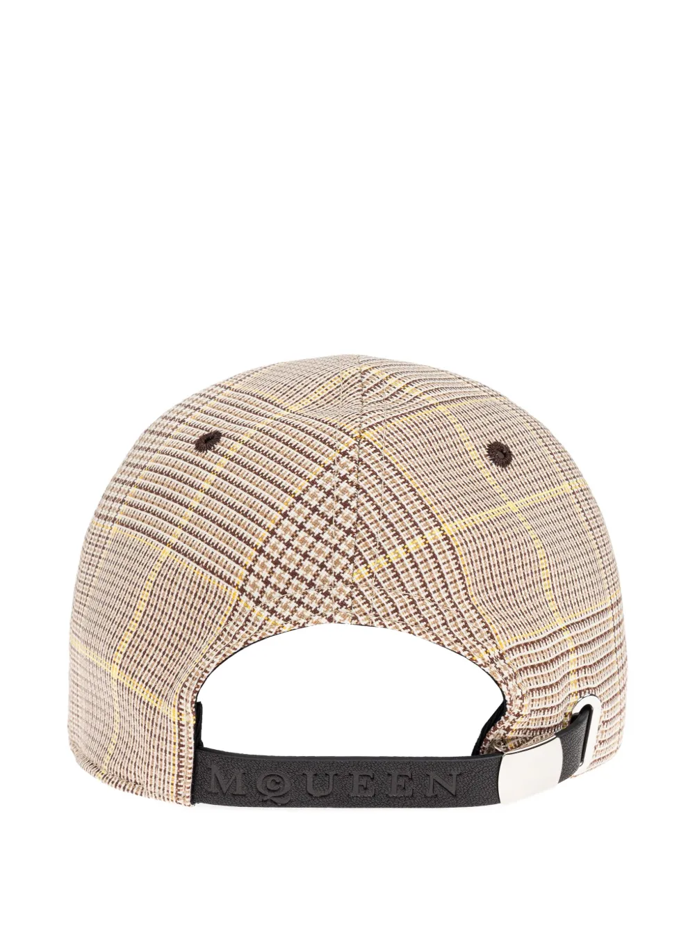 Alexander McQueen Geruite honkbalpet Beige