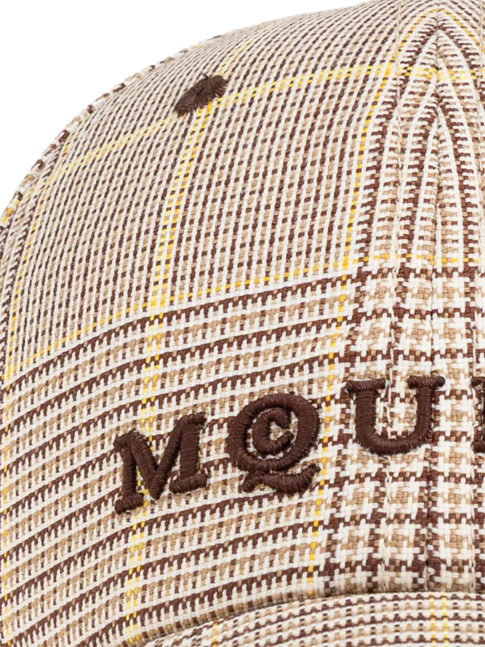 Alexander McQueen Geruite honkbalpet Beige