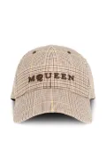Alexander McQueen checked baseball cap - Neutrals