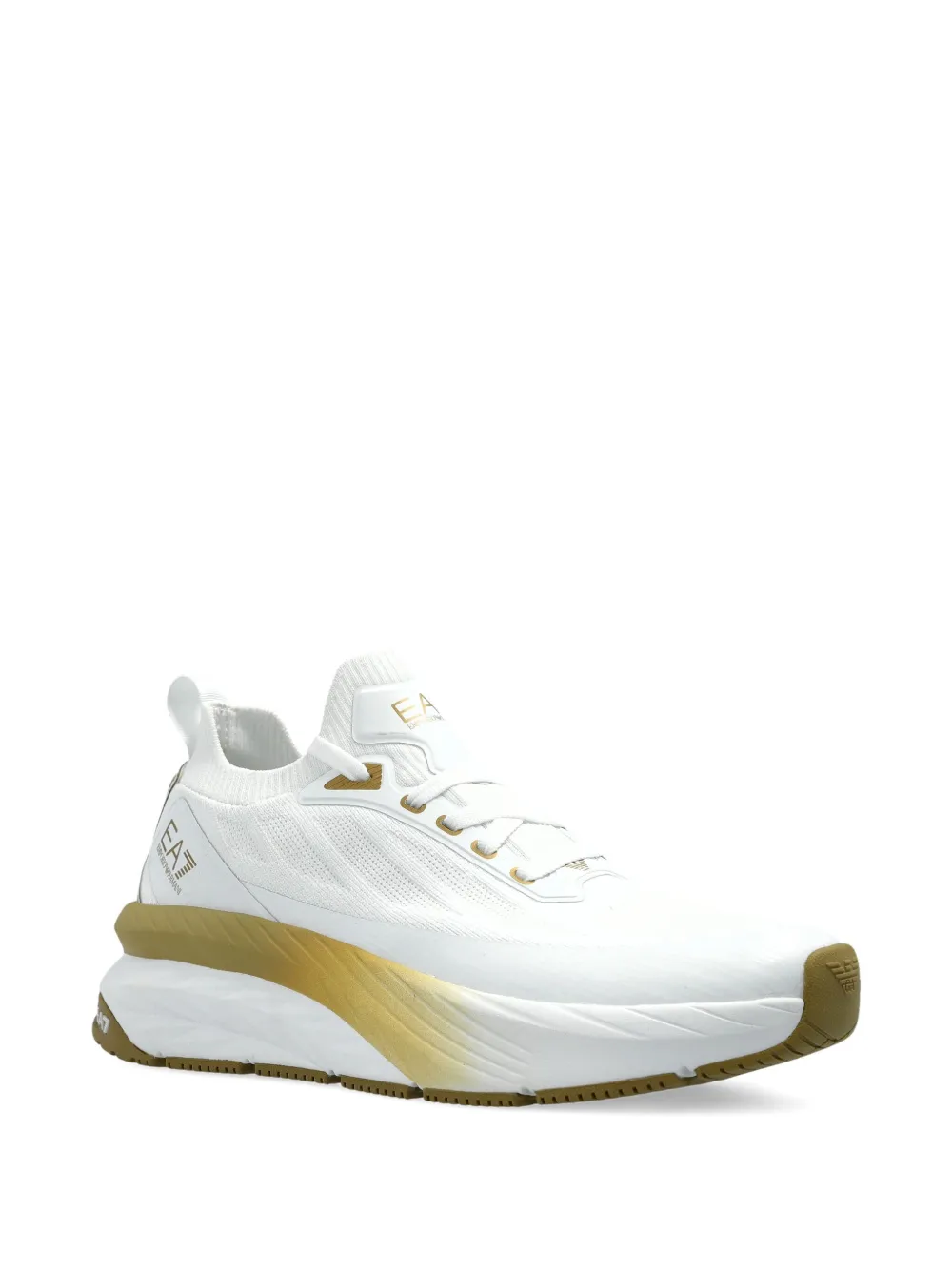 Ea7 Emporio Armani Sneakers met chunky zool Wit
