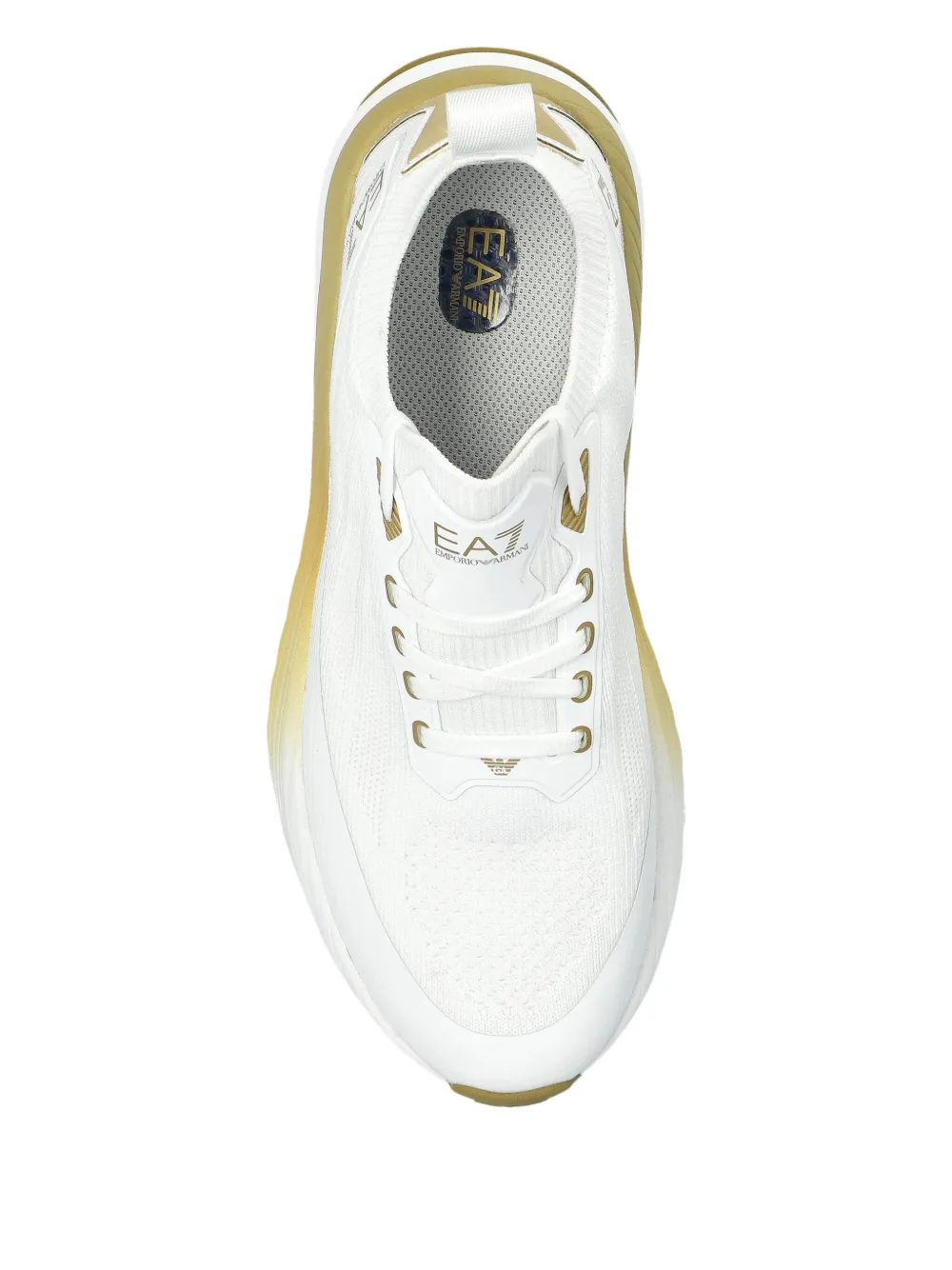 Ea7 Emporio Armani Sneakers met chunky zool Wit