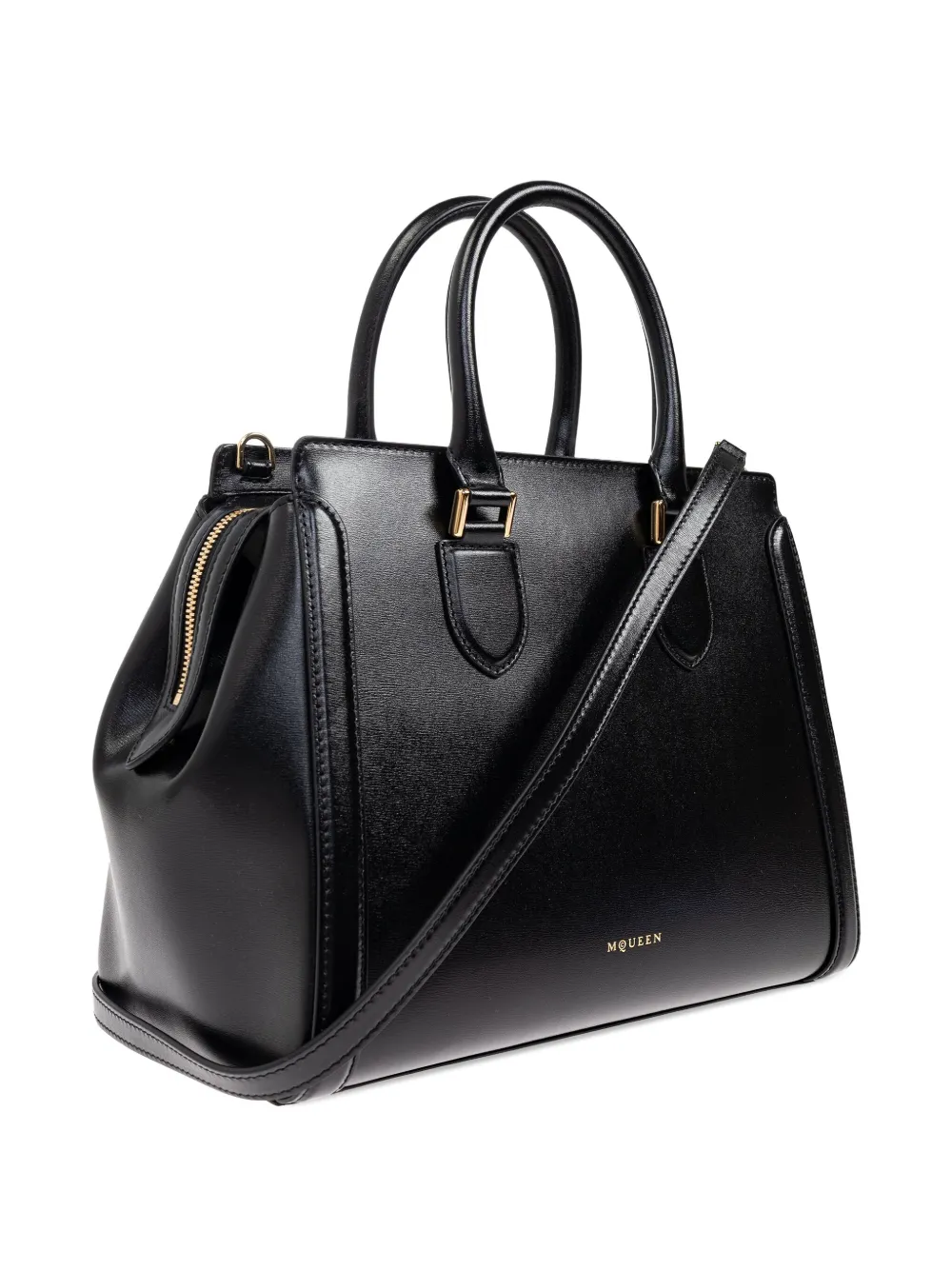 Alexander McQueen Leren shopper Zwart