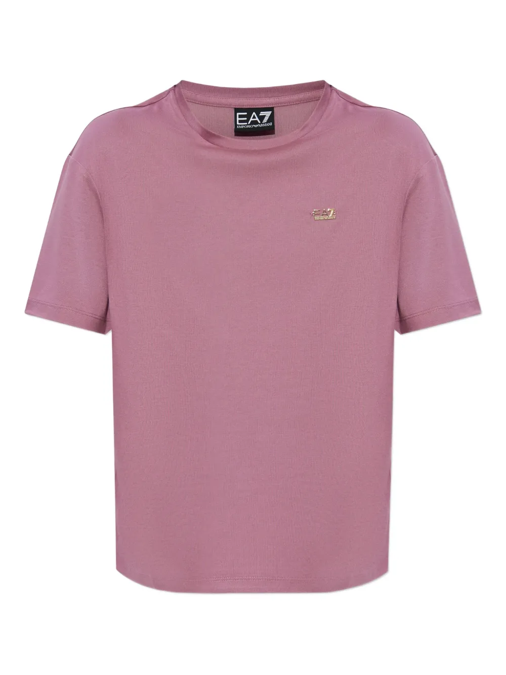 Ea7 Emporio Armani T-shirt met logoplakkaat Roze