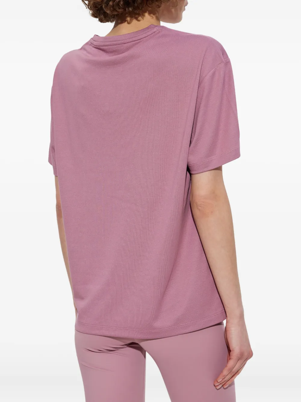 Ea7 Emporio Armani T-shirt met logoplakkaat Roze