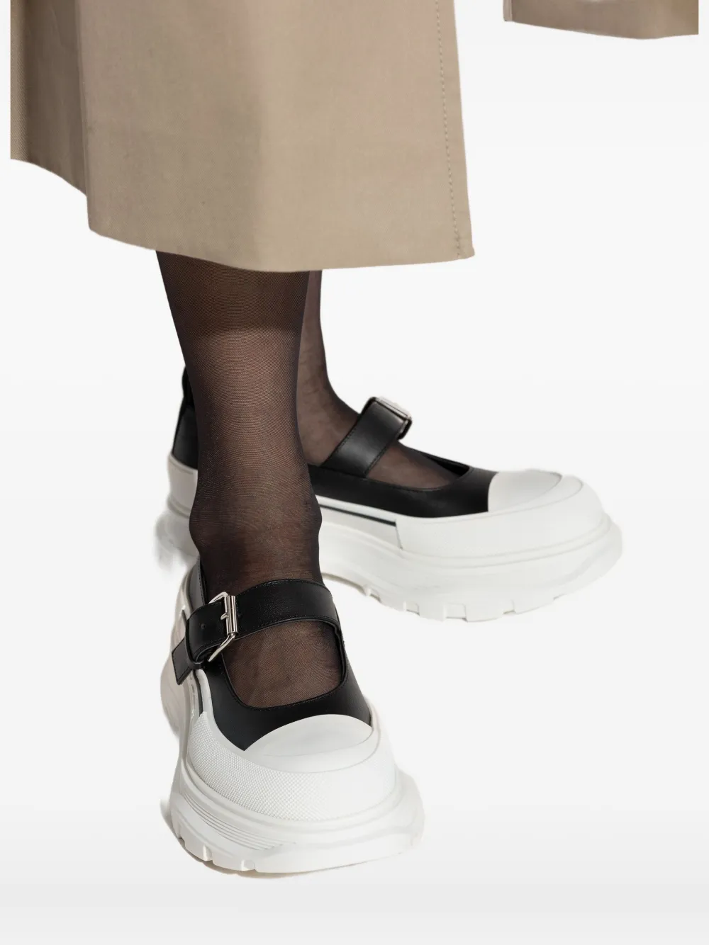 Alexander McQueen Mary Jane chunky sneakers Zwart