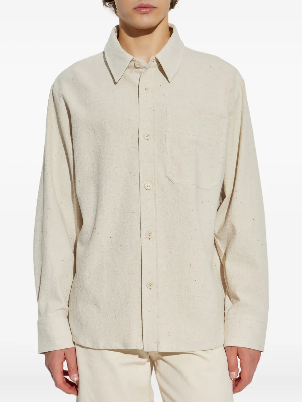 A.P.C. Katoenen overhemd Beige