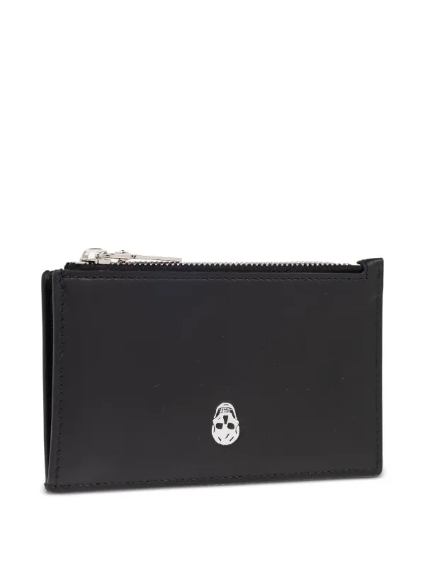 Alexander McQueen Carteira De Couro Com Zíper | Preto | FARFETCH BR