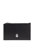 Alexander McQueen zippered leather wallet - Black