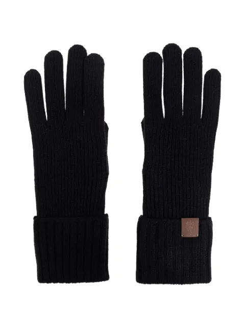Eleventy ribbed-knit gloves
