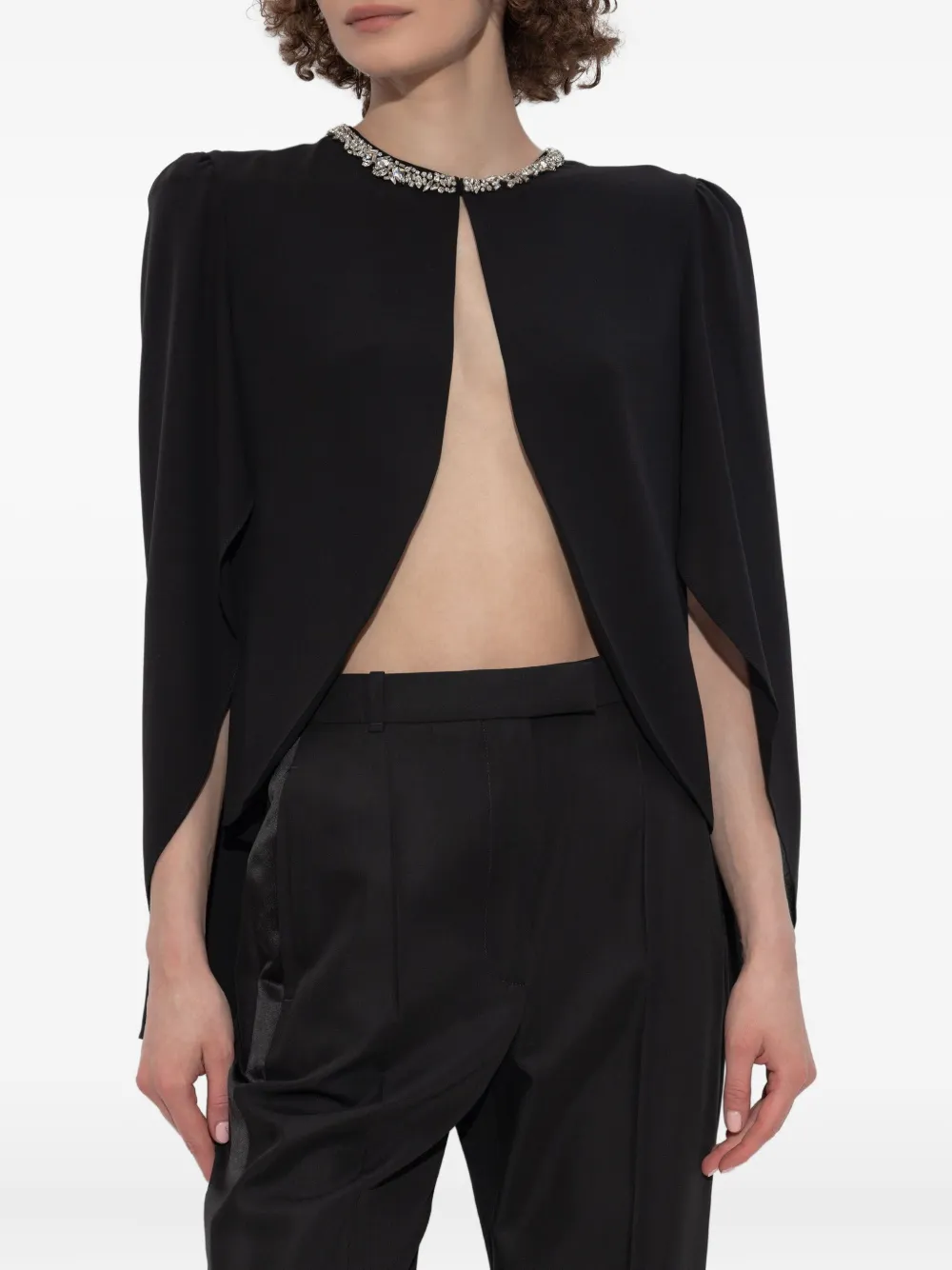 Alexander McQueen Zijden top Zwart