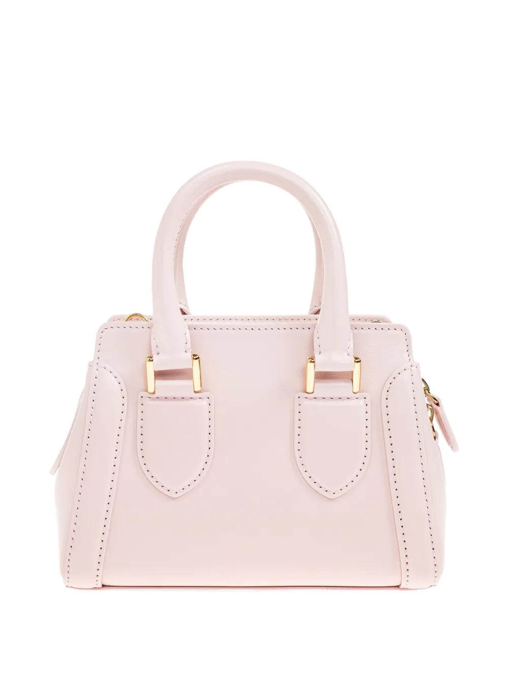 Alexander McQueen Kleine leren shopper Roze