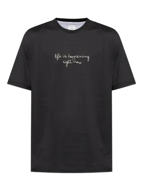 T-shirt à slogan brodé - Eleventy - Modalova