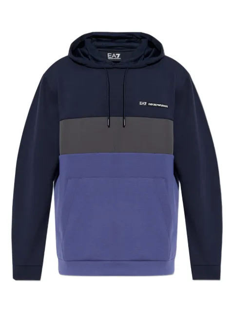 Ea7 Emporio Armani سويت شيرت متباين الألوان بهودي