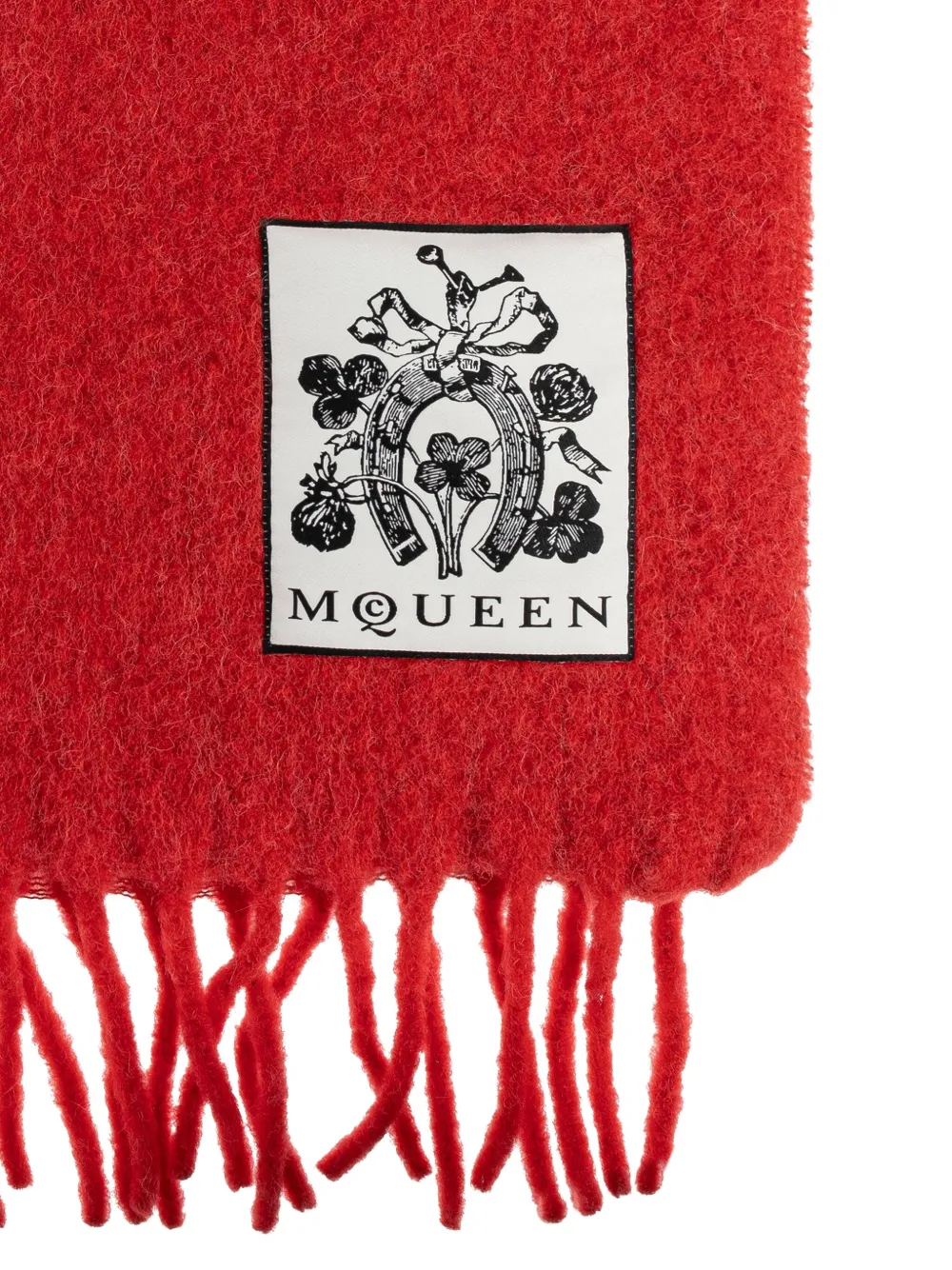 Alexander McQueen Sjaal van wolblend Rood