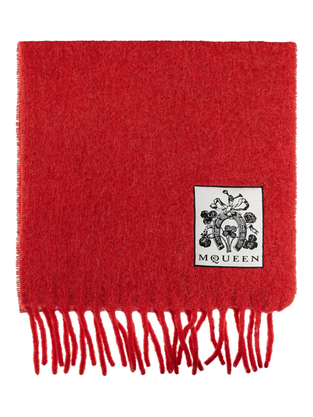 Alexander McQueen Sjaal van wolblend Rood