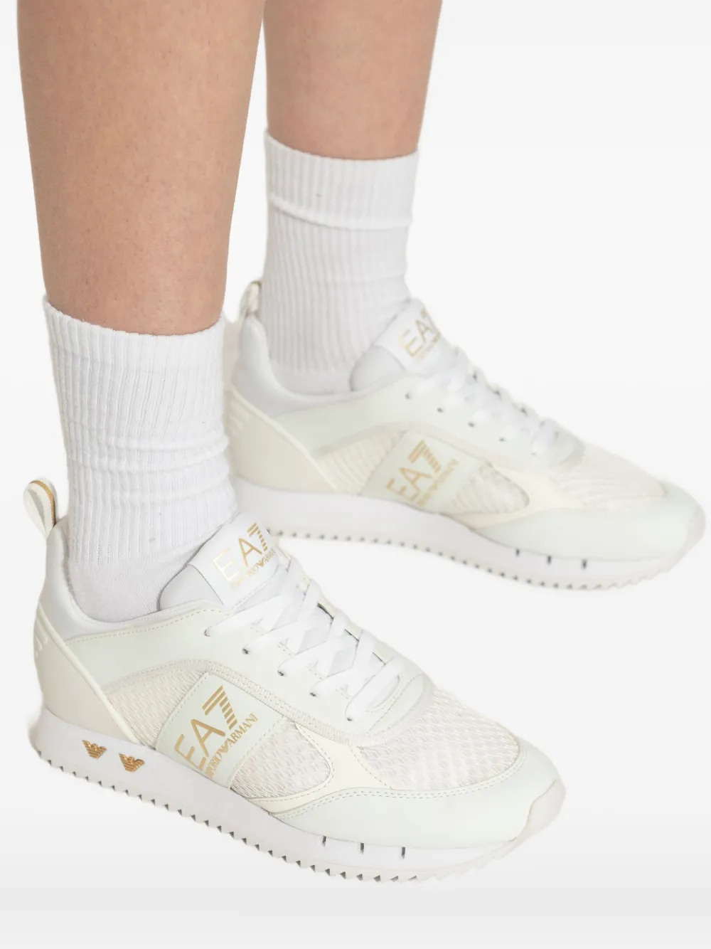 Ea7 Emporio Armani panelled running sneakers White