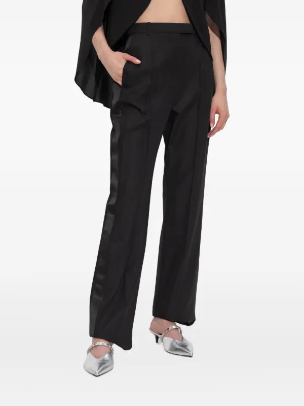 【送料&関税込】Alexander McQueen High Waist Trousers Alexander McQueen high-waist Tailored Trousers | Black