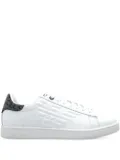 Ea7 Emporio Armani embossed-logo leather sneakers - White