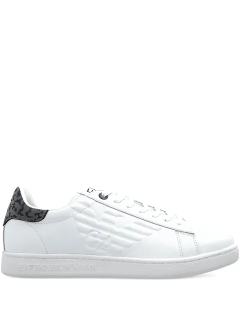 Ea7 Emporio Armani ロゴエンボス レザースニーカー
