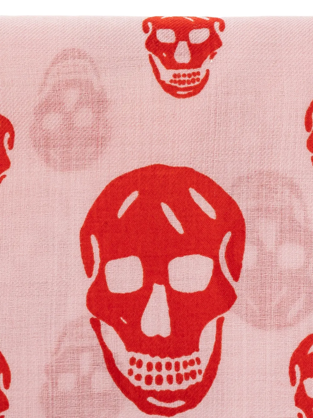 Alexander McQueen Sjaal met doodskopprint Roze