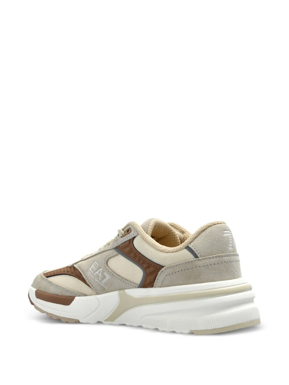 Ea7 Emporio Armani logo-embellished lace-up sneakers Neutrals
