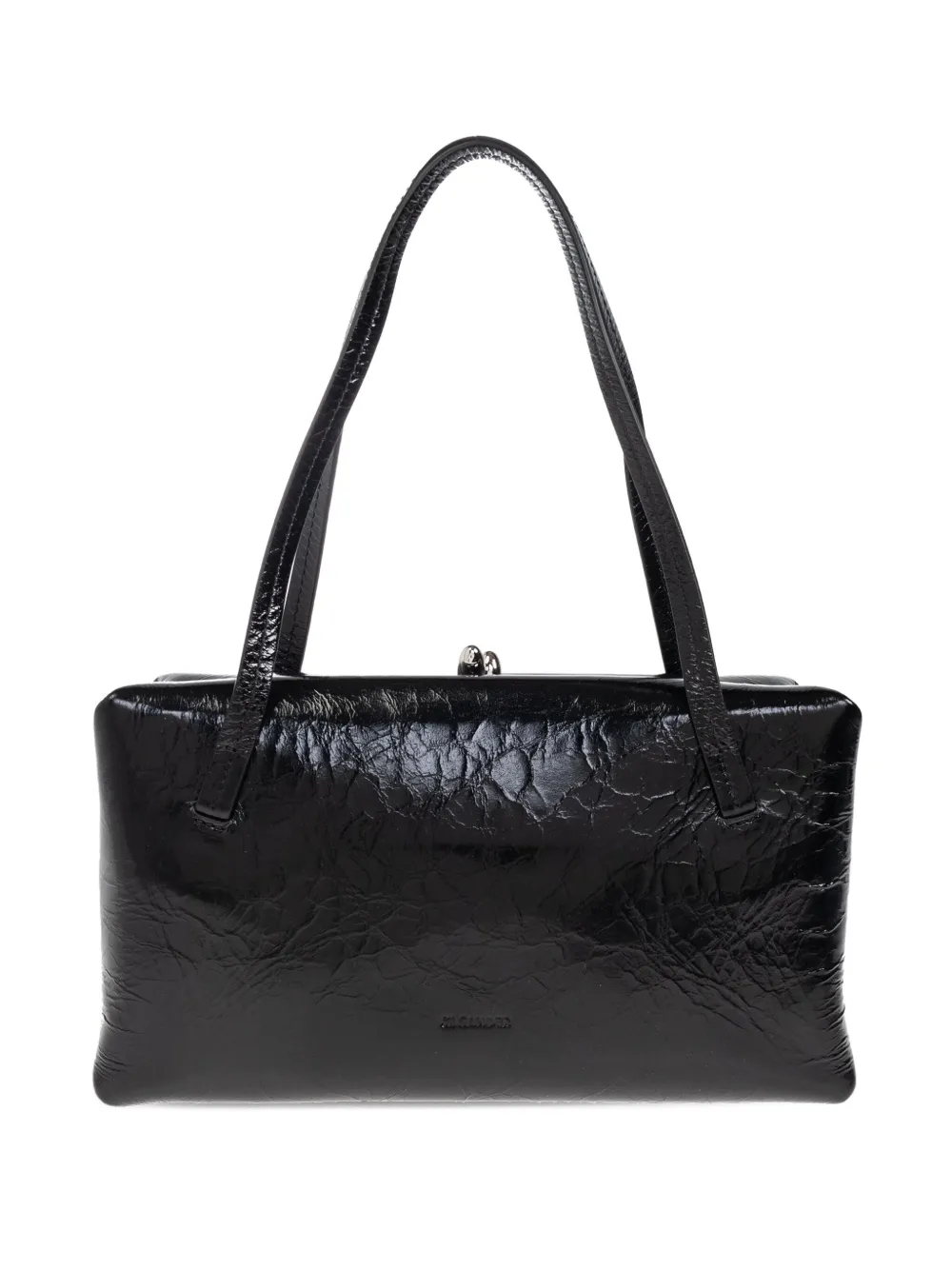 Jil Sander Leren shopper Zwart