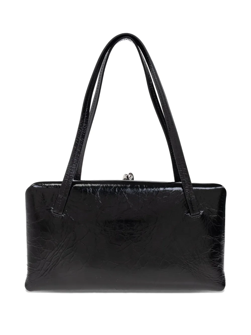 Jil Sander Leren shopper Zwart