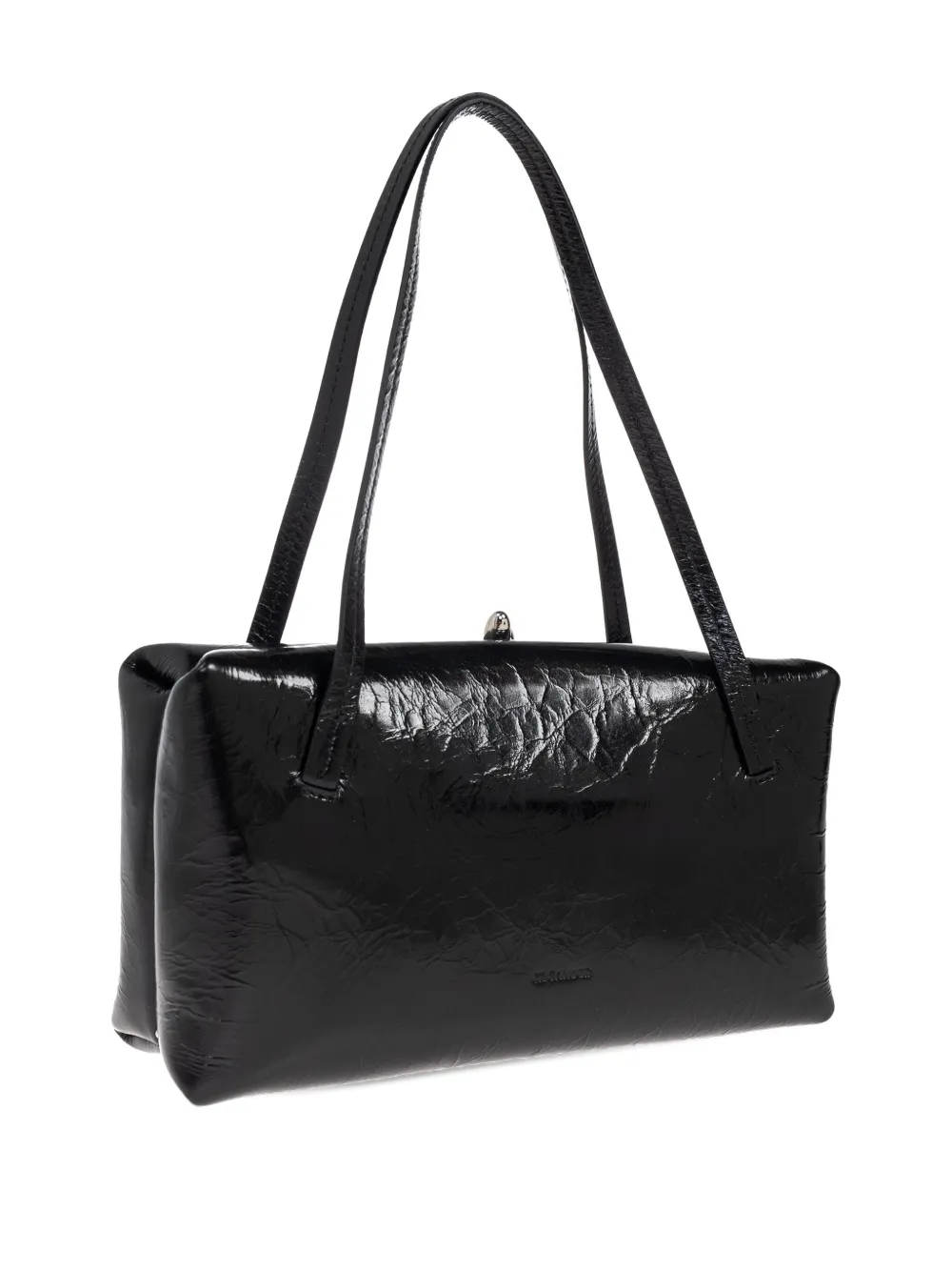 Jil Sander Leren shopper Zwart