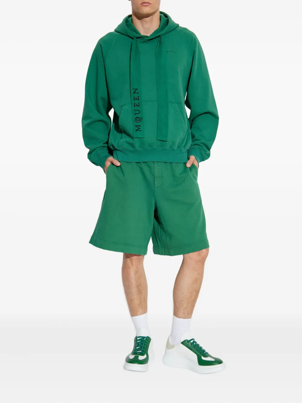 Alexander McQueen Katoenen hoodie Groen