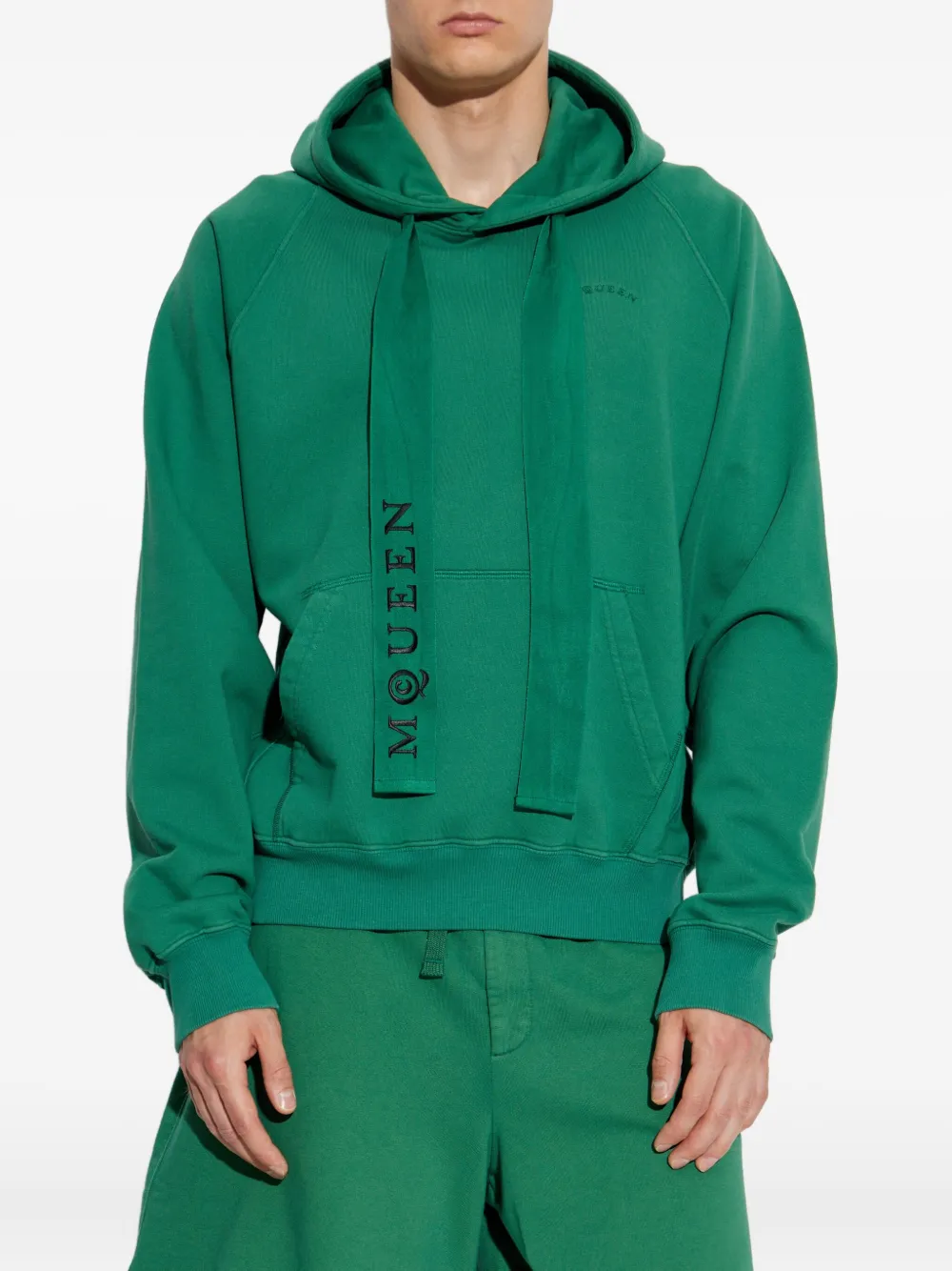 Alexander McQueen Katoenen hoodie Groen