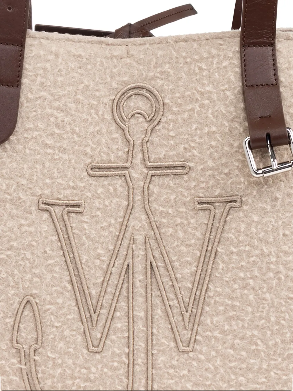 JW Anderson Shopper met geborduurd logo Beige