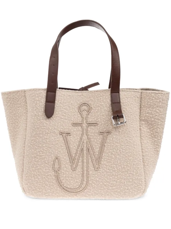 JW Anderson Logo-embroidered Tote Bag in Neutrals