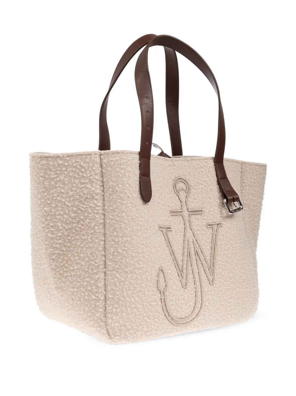 JW Anderson Shopper met geborduurd logo Beige