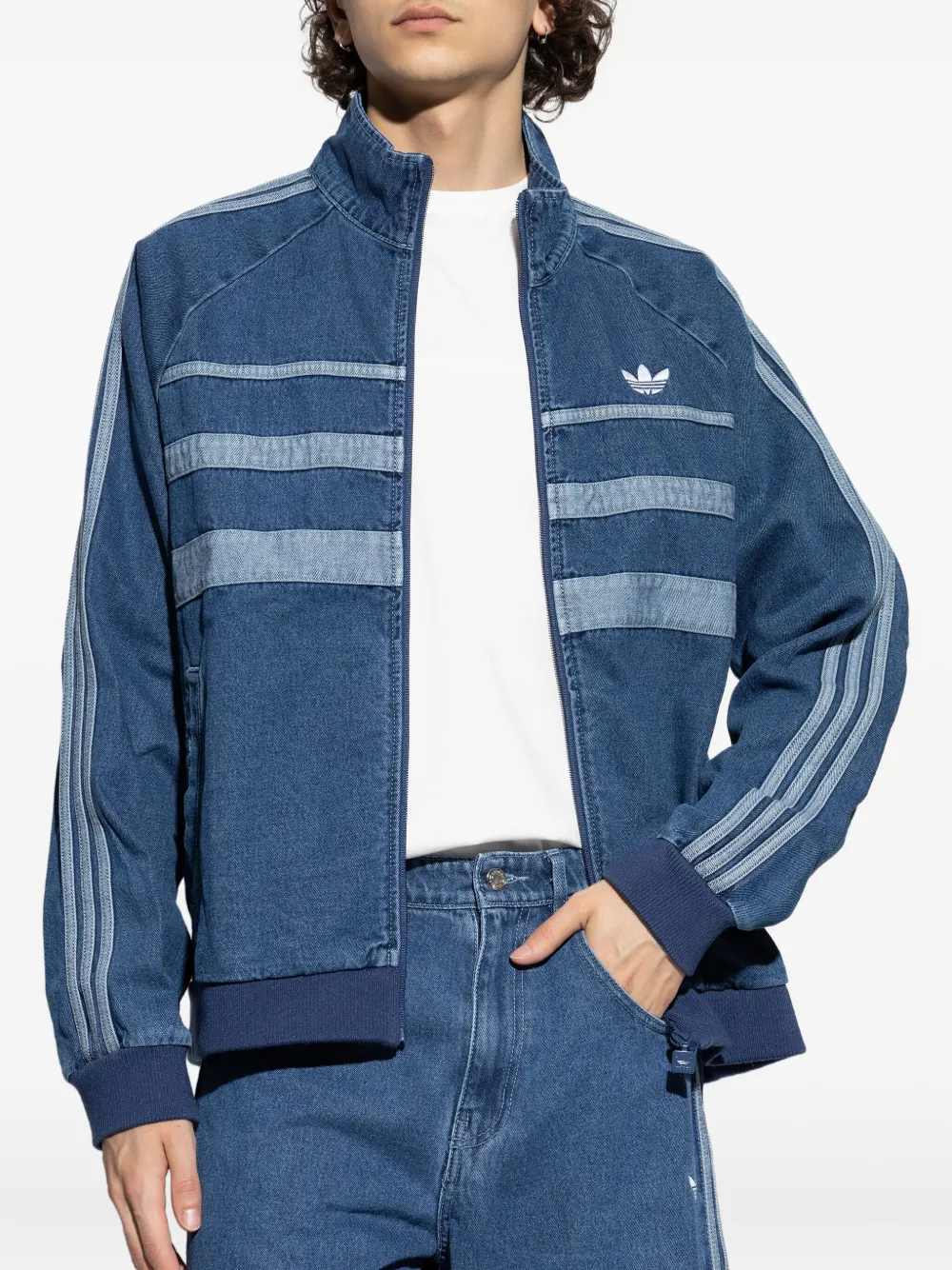 adidas Adicolor First denim trainingsjack Blauw