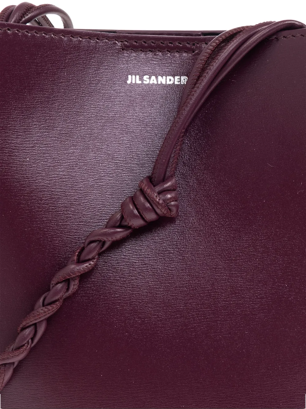 Jil Sander Leren crossbodytas Rood
