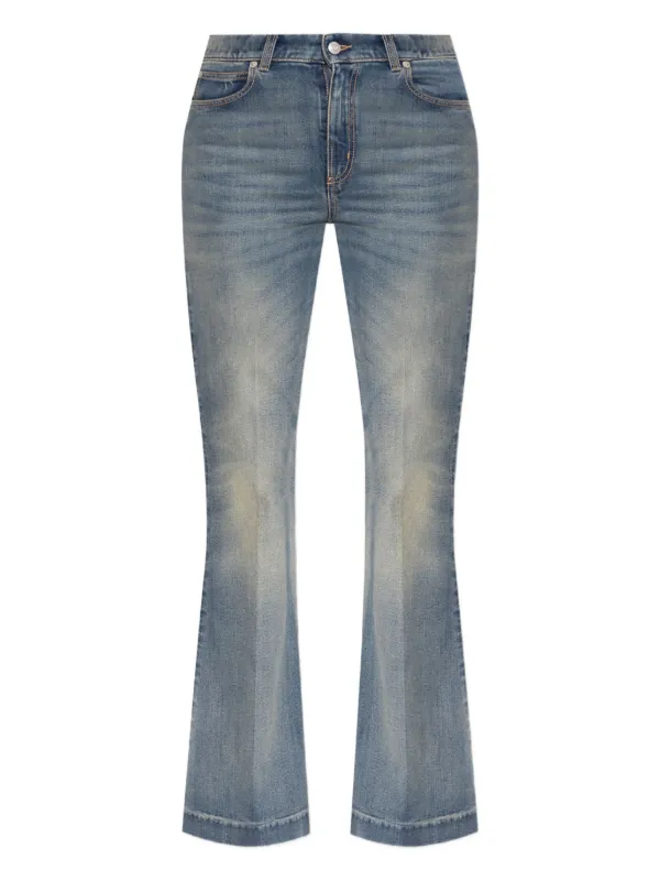 Alexander McQueen Flared Jeans Blue FARFETCH IN