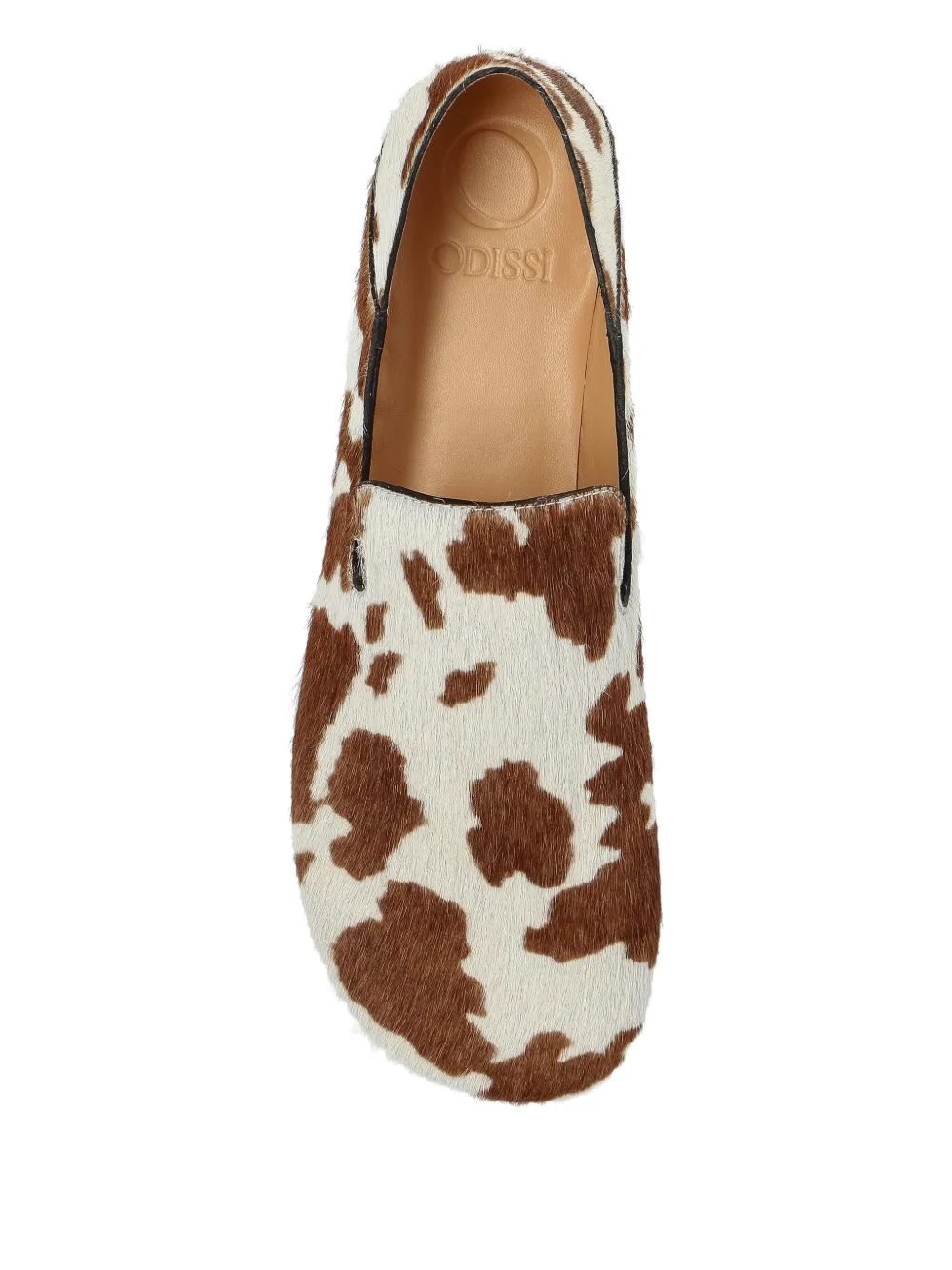 Odissì cow-print loafers Brown