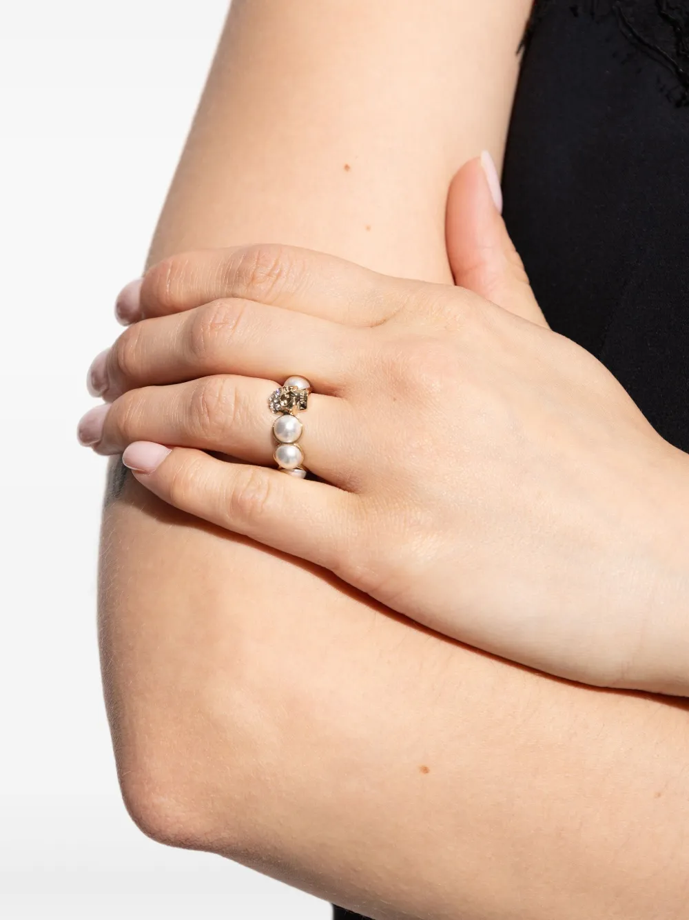 Alexander McQueen skull-motif pearl ring | Image 2