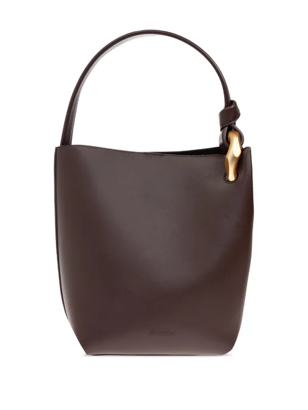 JW Anderson レザーショルダーバッグ | ブラウン | FARFETCH JP