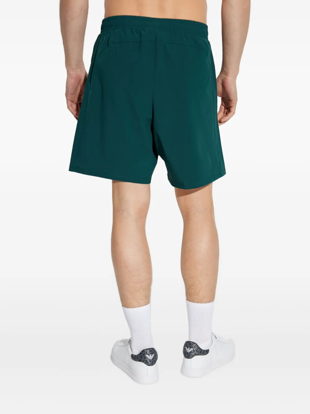 Ea7 Emporio Armani Trainingsshorts met logoprint Groen