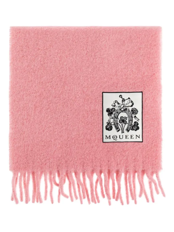 スカーフ Alexander McQueen Scarves Pink Pink Alexander McQueen skull scarf