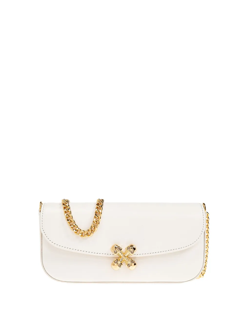 Alexander McQueen small Skull Flower shoulder bag - Bianco
