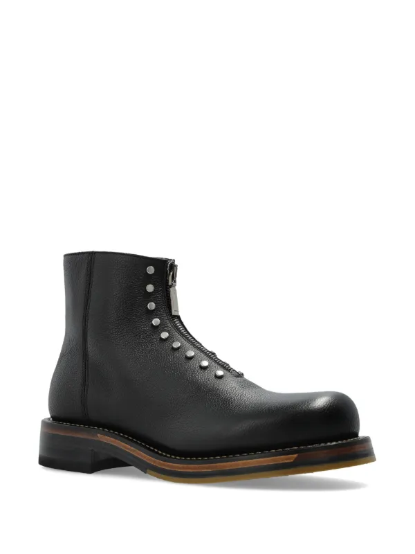 【最終値下げ】 ALEXANDER MCQUEEN 黒 ワークブーツ Alexander McQueen スタッズディテール ブーツ | ブラック | FARFETCH JP