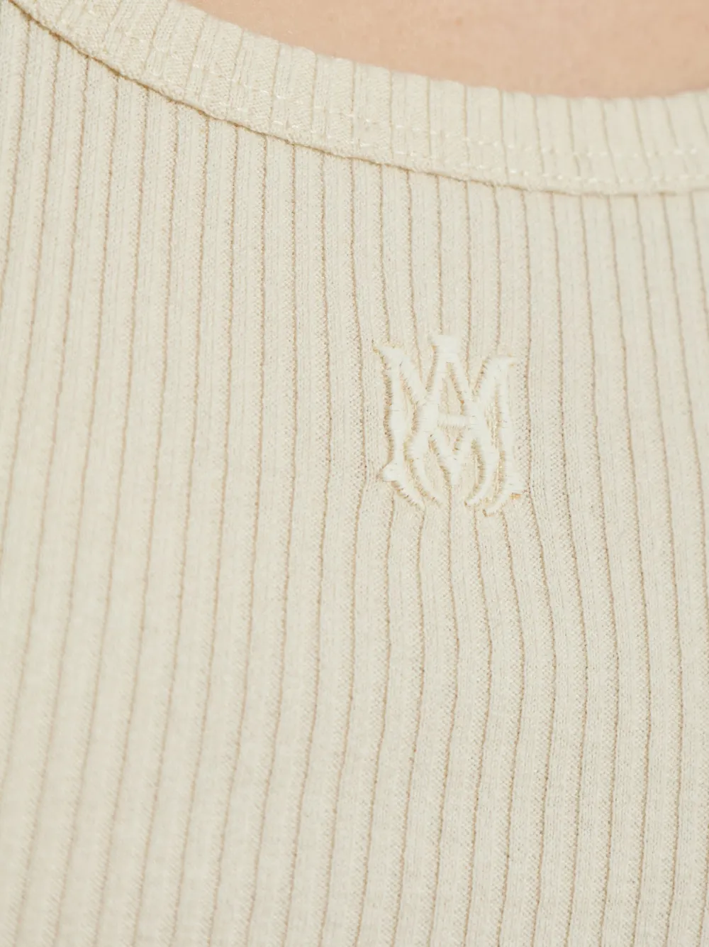 AMIRI Geribbelde tanktop Beige
