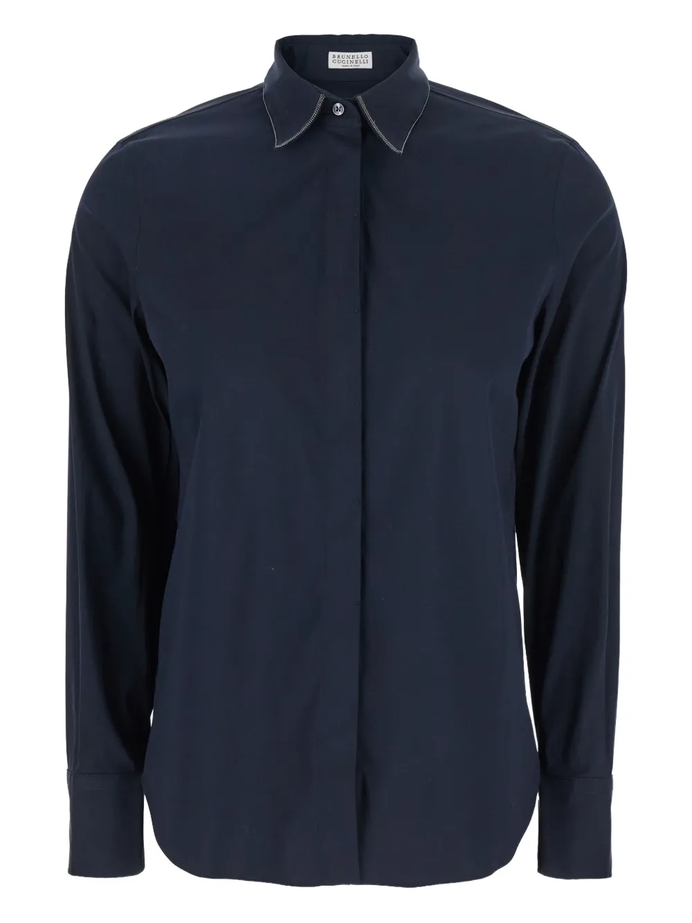 Brunello Cucinelli Blouse met Monili-detail Blauw