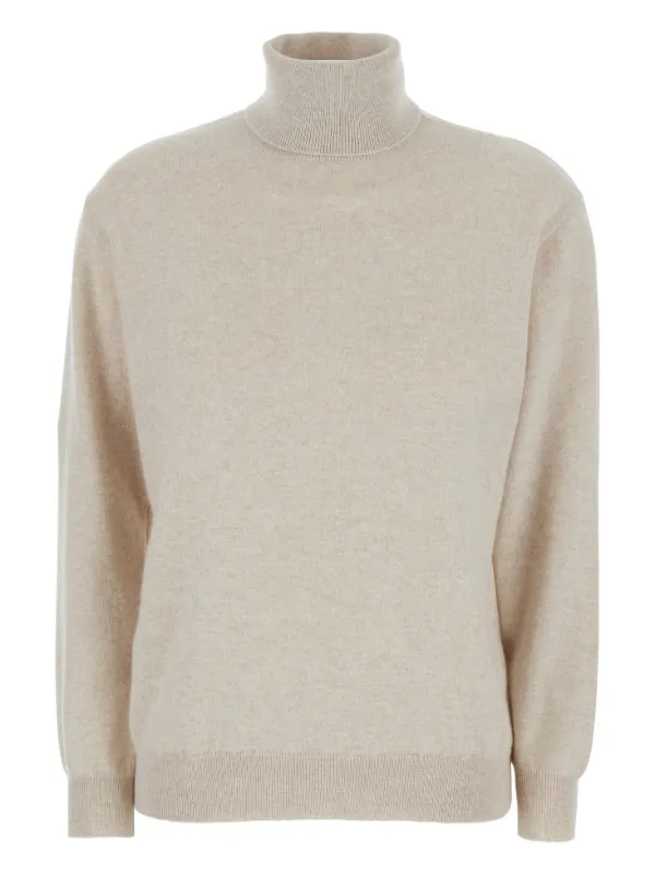 Brunello Cucinelli Cashmere Sweater in Neutrals