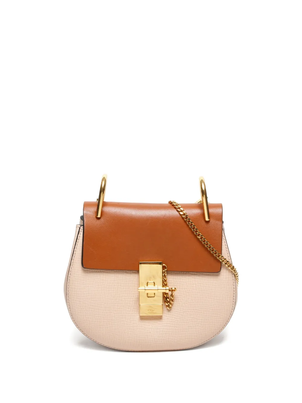 Chloé Pre-Owned 2010-2020s small Drew leather flap shoulder bag | Neutrals | Image 1