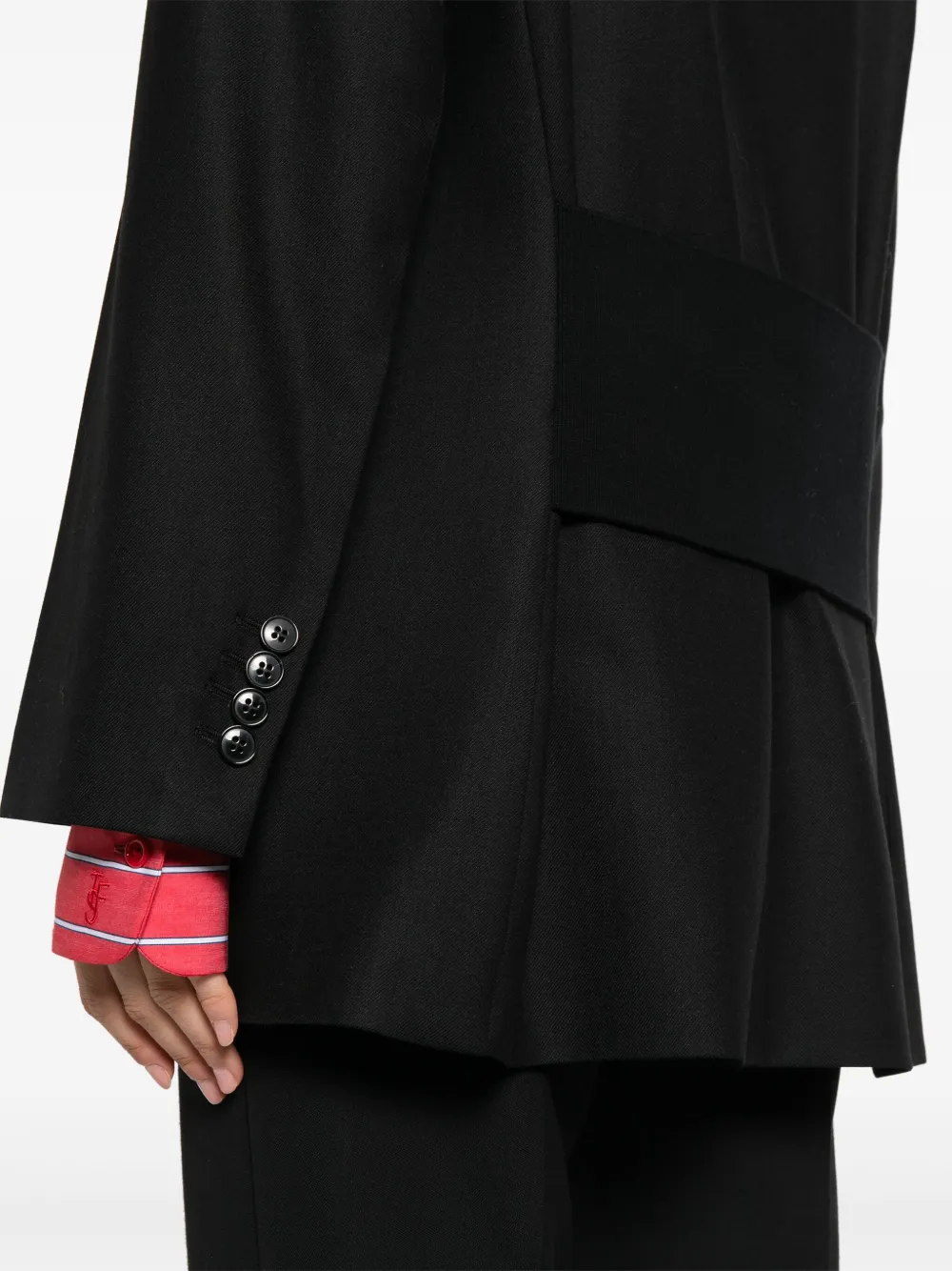 Victoria Beckham Blazer met dubbele rij knopen Zwart