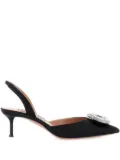 Aquazzura Crystal Hoop slingback pumps - Black